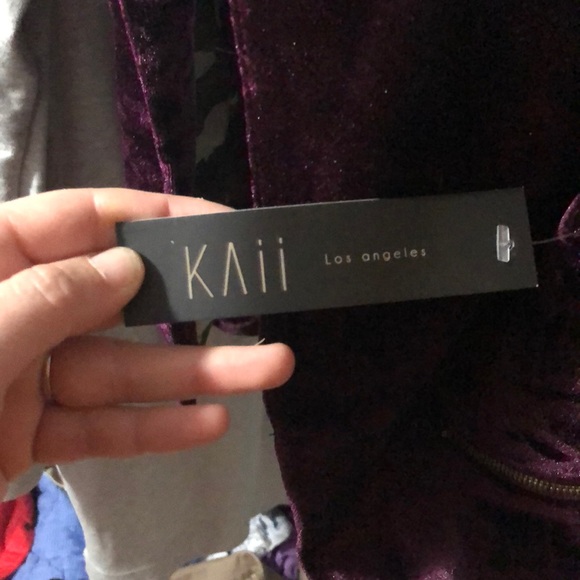 NWT Kaii purple velvet jacket size medium - Picture 2 of 6